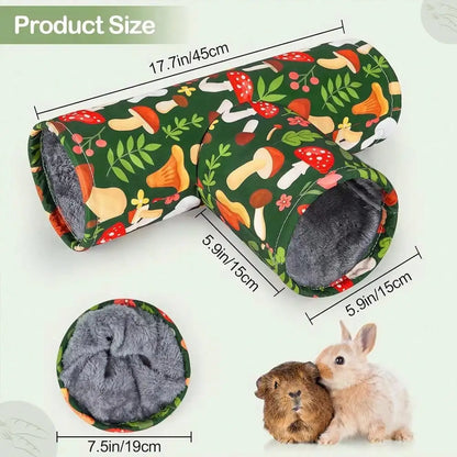3 Way Foldable Guinea Pig Tunnel, Hideout Toy