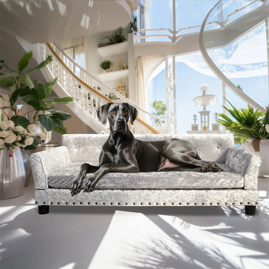 XL Dog Sofa Bed Deluxe, Tufted, Elevated