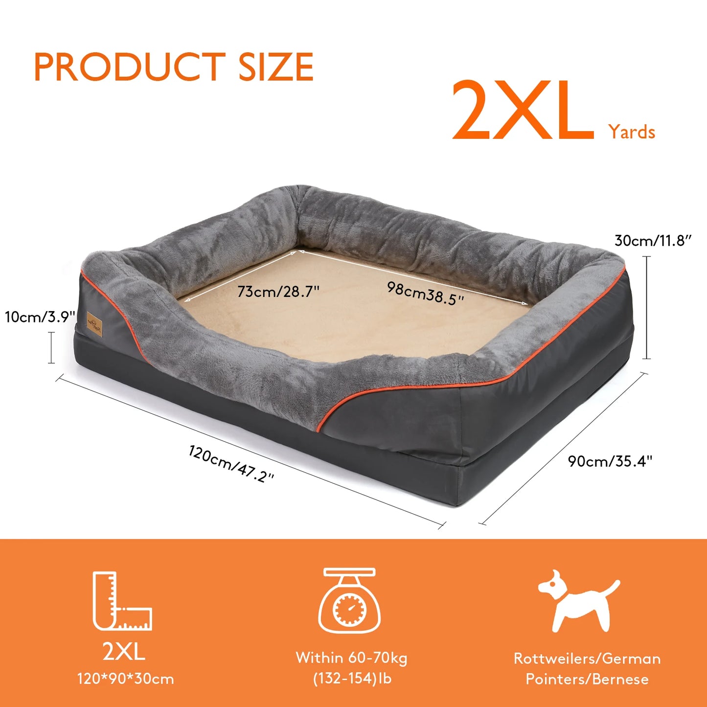 Large Dog Bed Comfortable Anti Allergy Warm Fleece