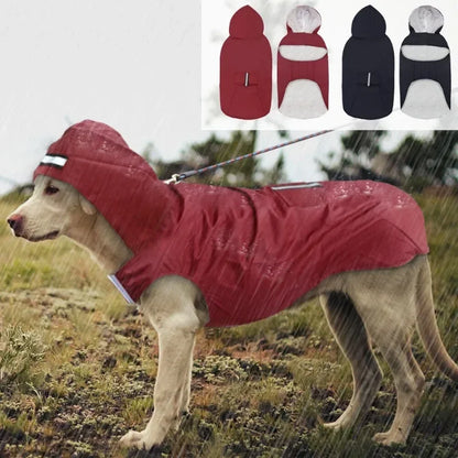 Dog Raincoat, Hooded Jacket, Reflective Stripe