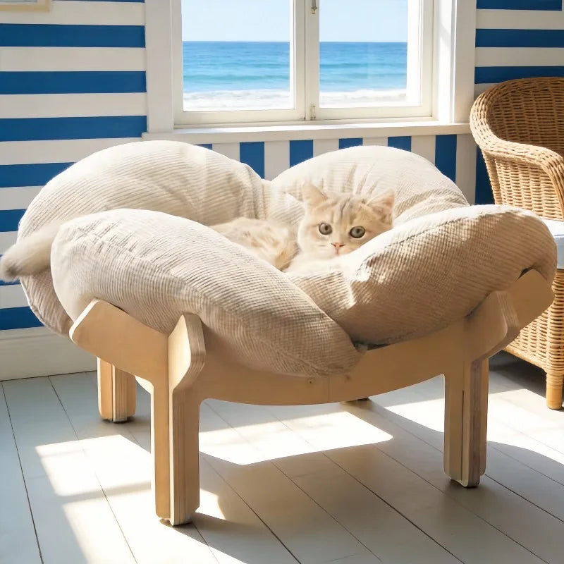 Comfortable Pet Sofa for Cats And Small Dogs, Wooden Legs
