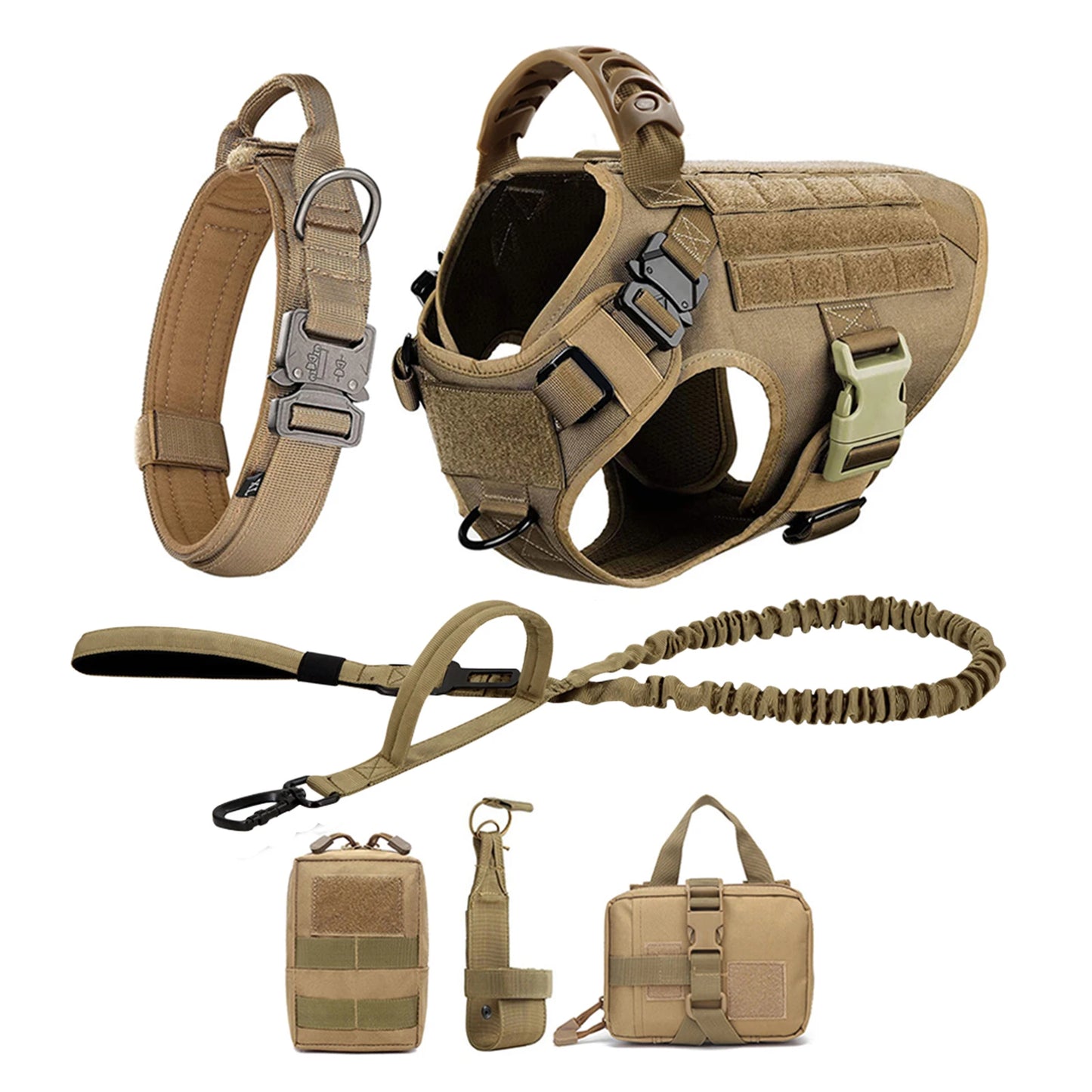 Large, Medium Dog Harness, Collar And Leash Set