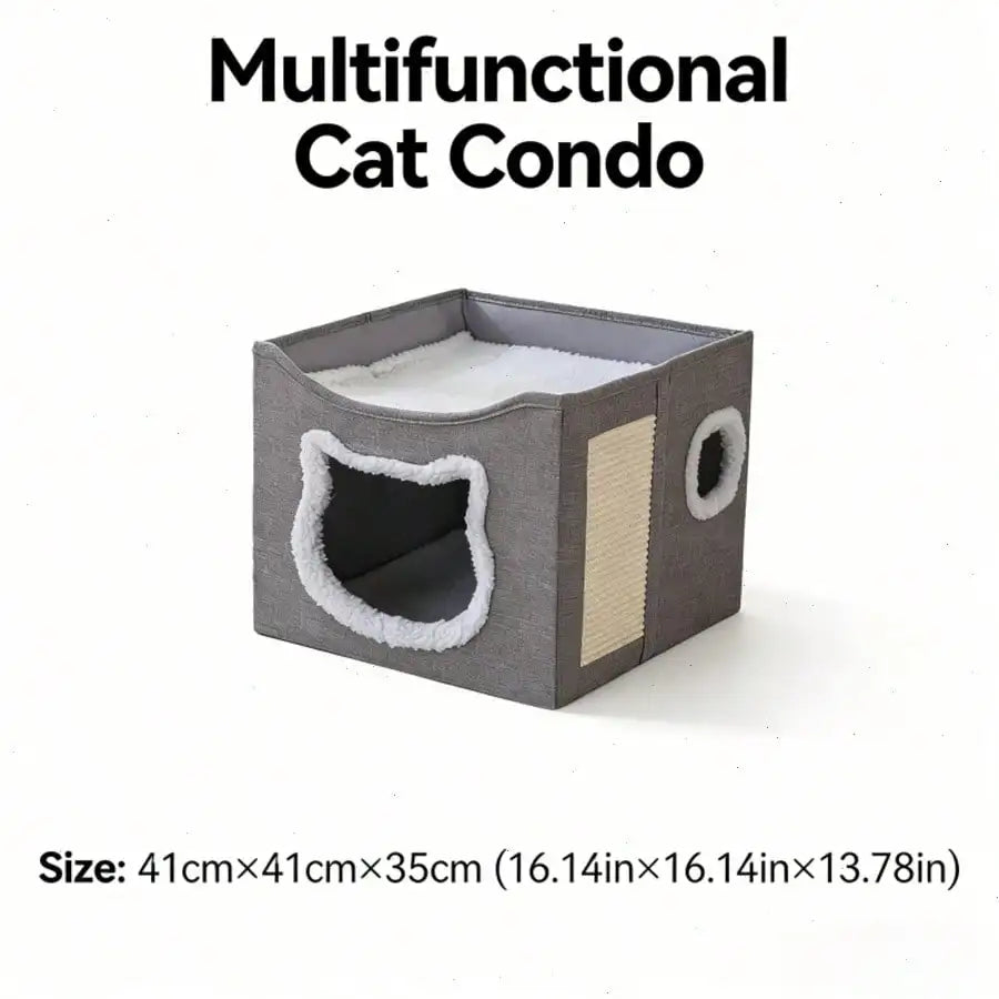 Multi Story Cat Condo, 2 Beds, Indoor Cat Cube