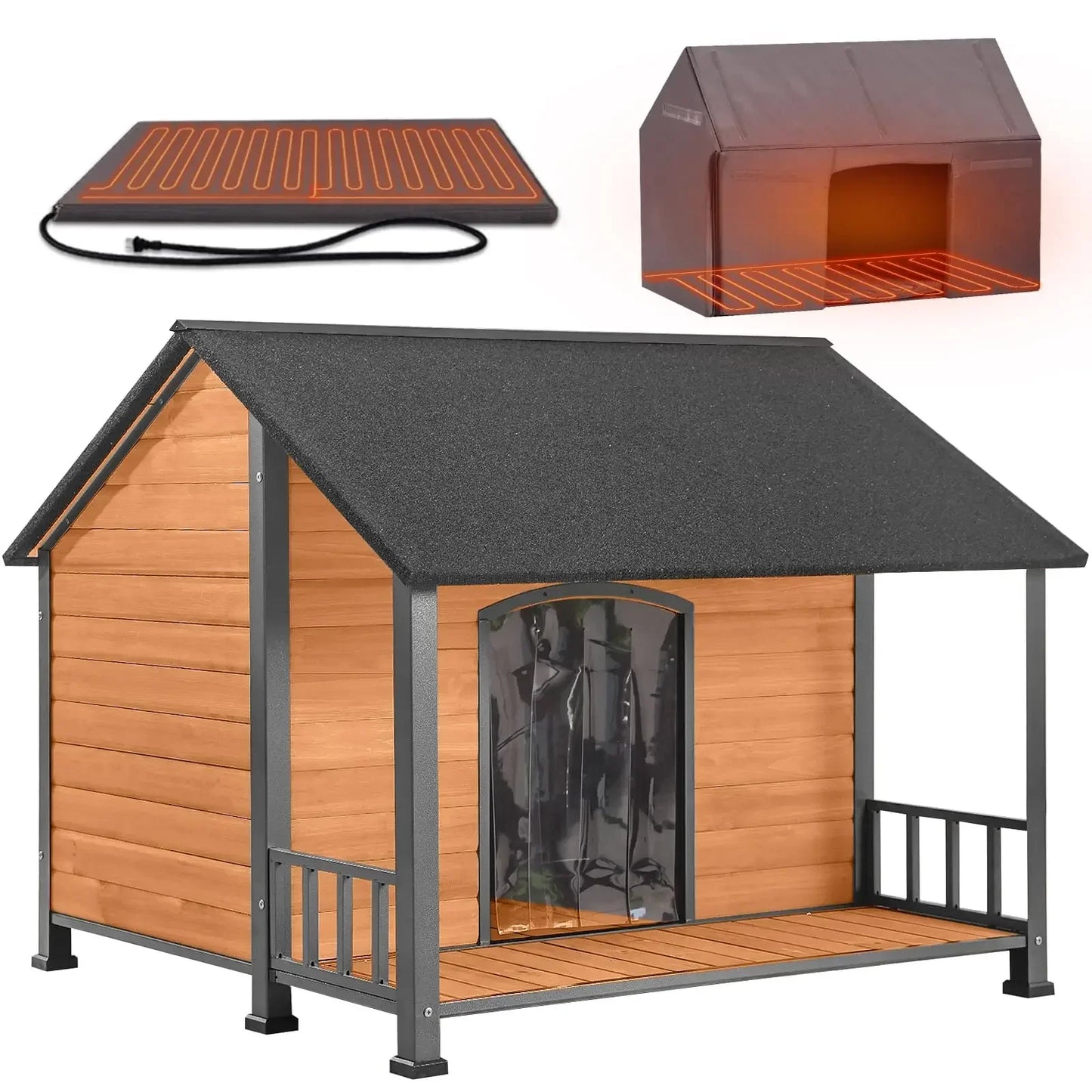 Heated Dog House, Insulated, Outdoor.
