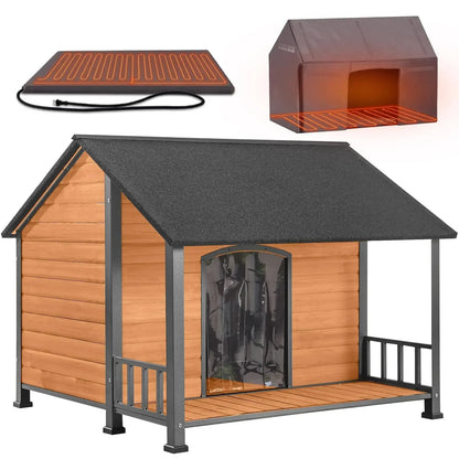 Heated Dog House, Insulated, Outdoor.