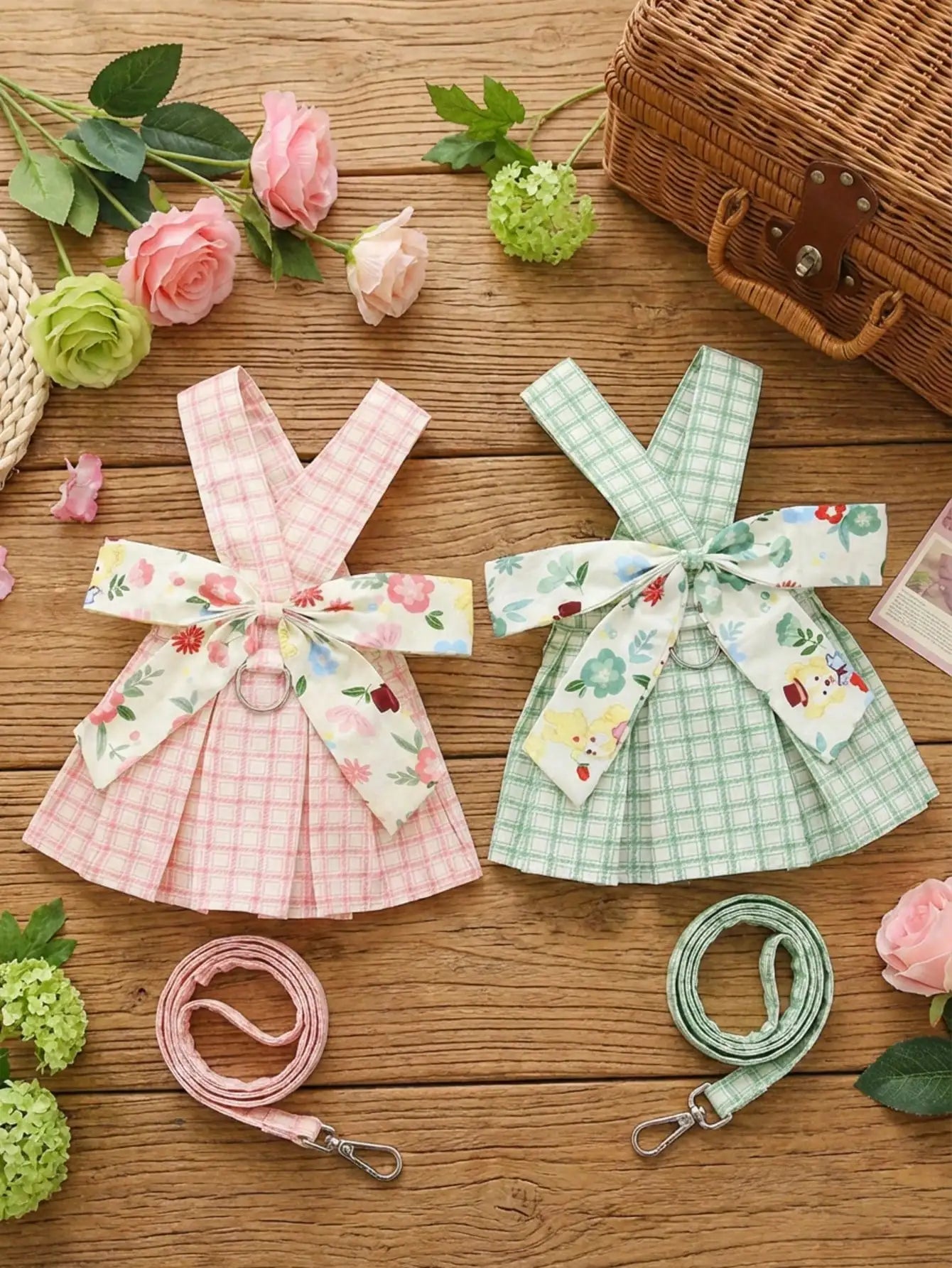 Princess Skirt Pet Harness Leash Set