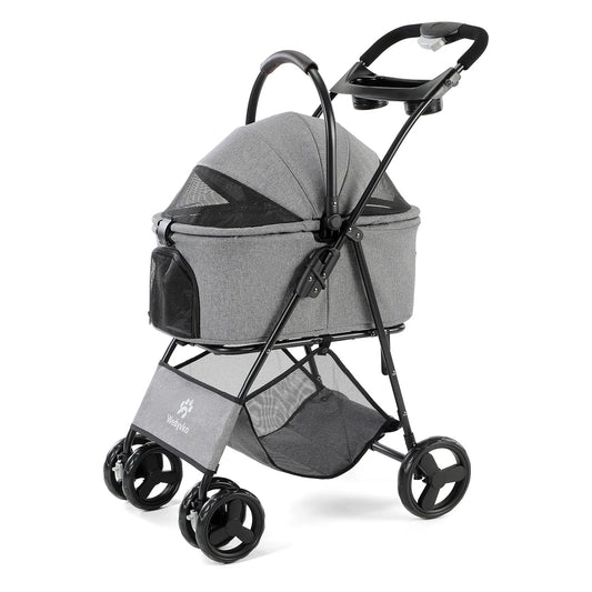 3 in 1 Pet Stroller, Removable Carrier, Folding Stroller, Waterproof, All-Terrain