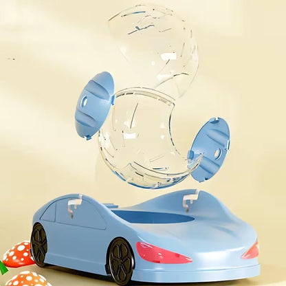 Sports Car Toy With Interactive Rolling Ball For Hamsters