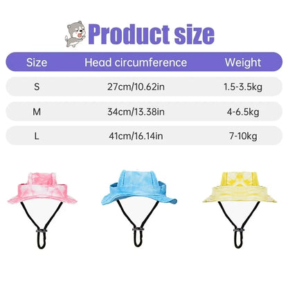 Outdoors Sun Hat with Ear Holes For Pets