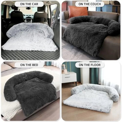 Calming Dog/ Cat Bed Plush Mat for Furniture Protection