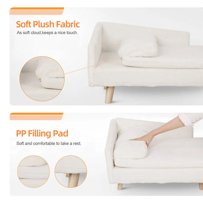 Elevated Pet Sofa  Bed with Sturdy Wood Legs
