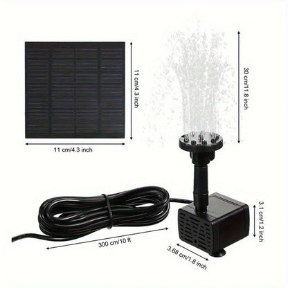 Bird Bath, Garden Waterfall, Floating Pump, Solar Fountain