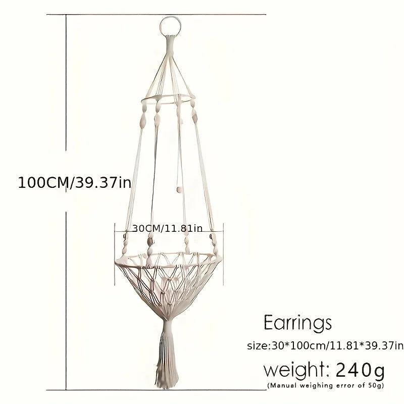 Large Hand-woven Cotton Rope Hammock