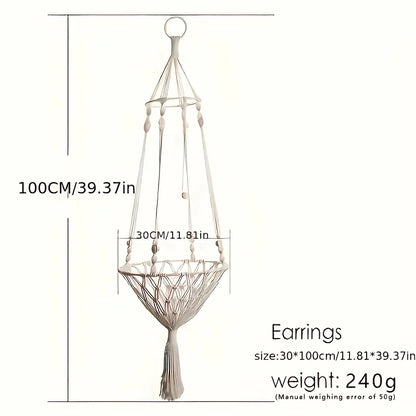 Large Hand-woven Cotton Rope Hammock