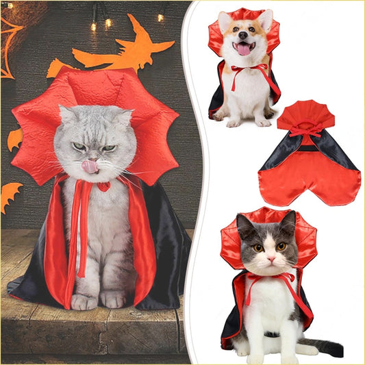 Cute Halloween Vampire Cloak For Small Dogs Cats