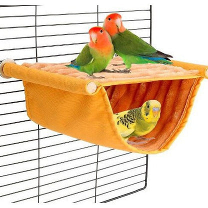 Bird Cage Mountable Parrot Perch with Hammock Bed