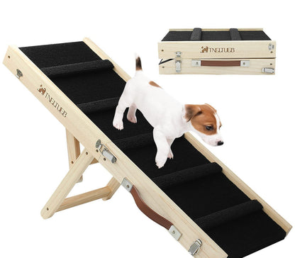 Wooden Adjustable,Foldable, Portable Non-slip Ramp For Dogs