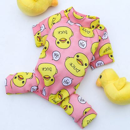 Pet Four-legged Clothes Duck Cartoon Pajamas