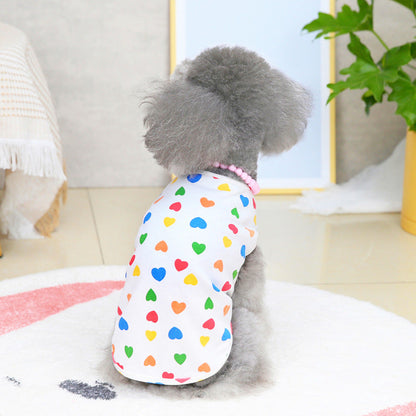 Pet Spring And Summer Colorful Peach Vest