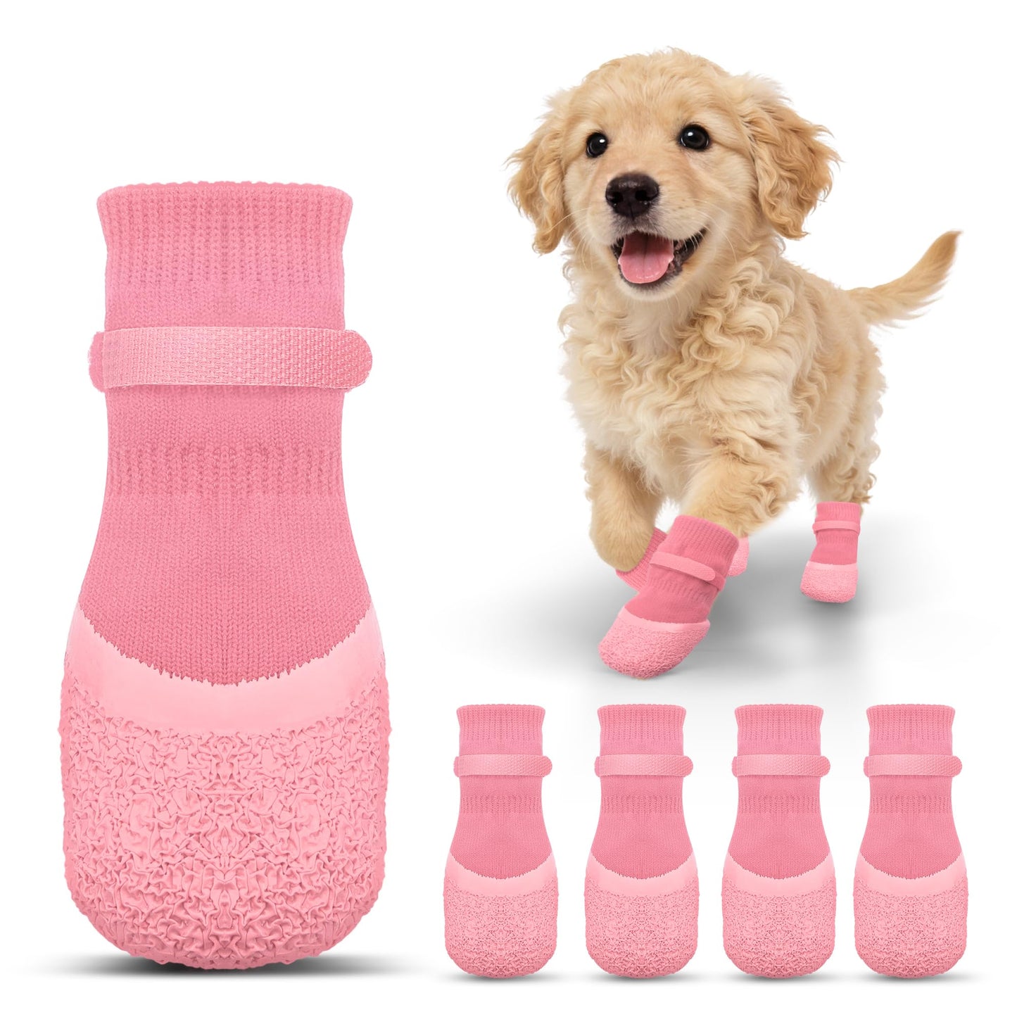 Anti Slip Dog Socks For Hardwood /Paw Protectors Booties -4Pcs