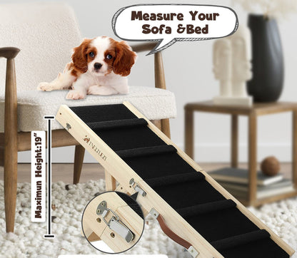 Wooden Adjustable,Foldable, Portable Non-slip Ramp For Dogs