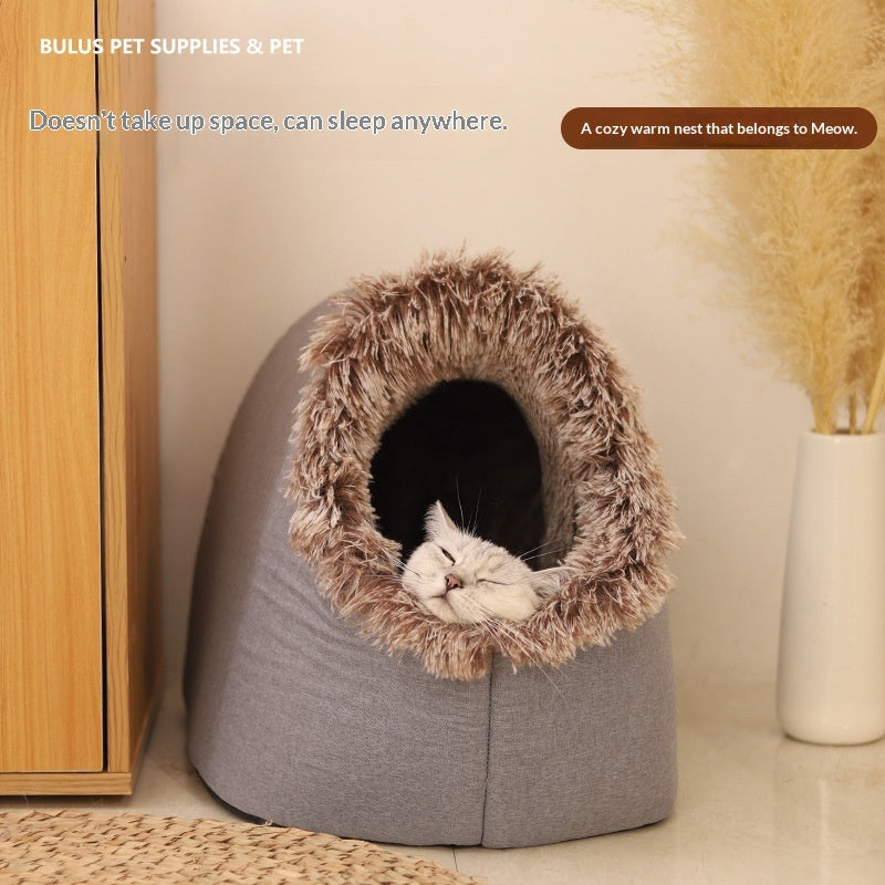 Enclosed Pet Bed, Portable For Small Dogs, Cats