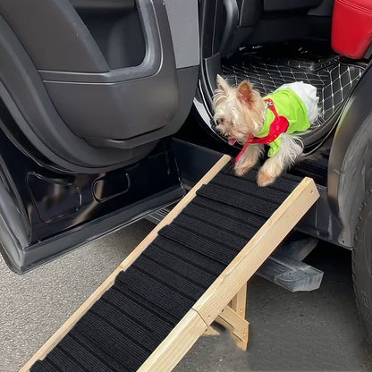 Wooden Adjustable,Foldable, Portable Non-slip Ramp For Dogs