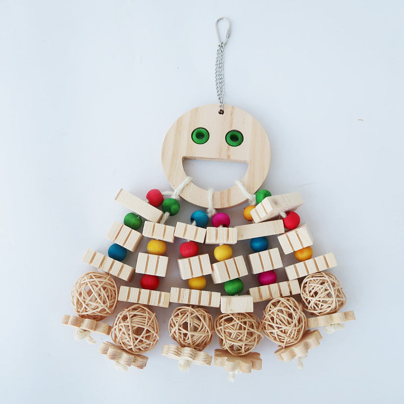 Parrot Wooded Building Blocks Toy