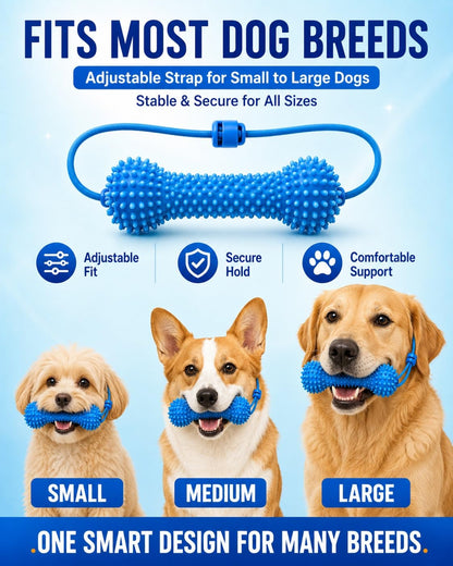 Dual-Action Dental Prop, Bite And Cleaning Toy For Dogs