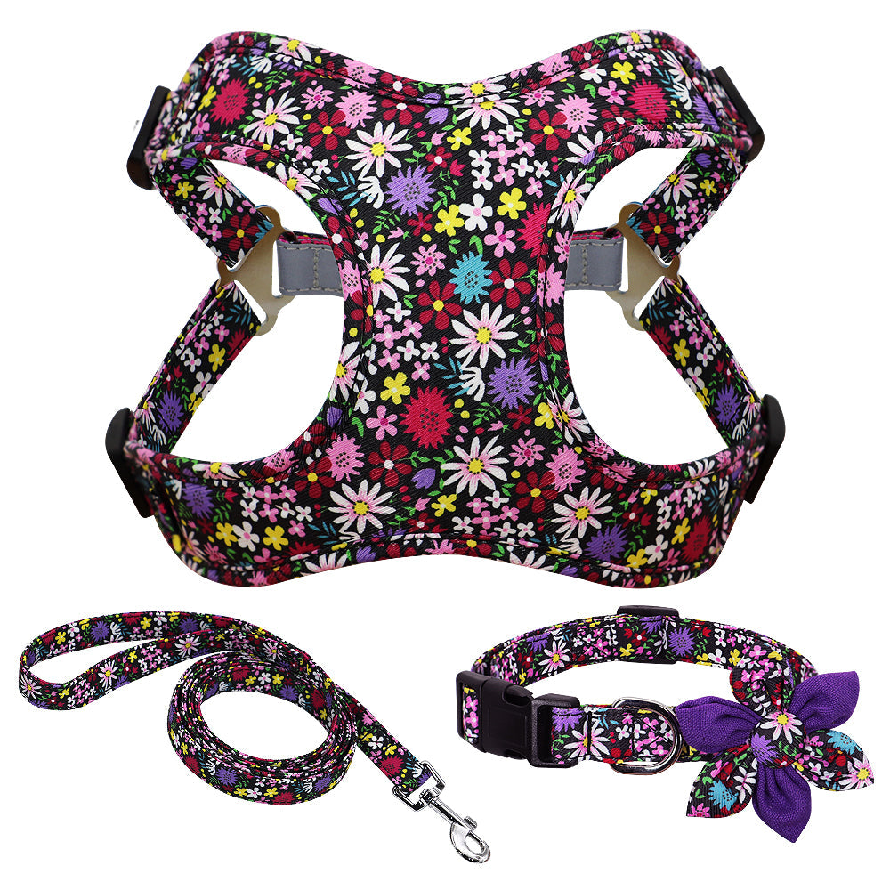 Collar/Chest Strap, Dog Walking Rope And Chain