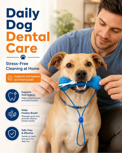 Dual-Action Dental Prop, Bite And Cleaning Toy For Dogs