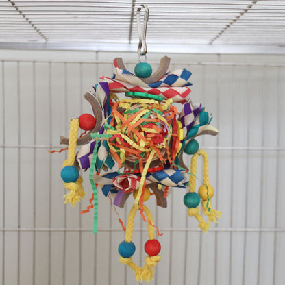 Colorful Vine Ball, Paper Tube, Bird Cage Parrot Toys