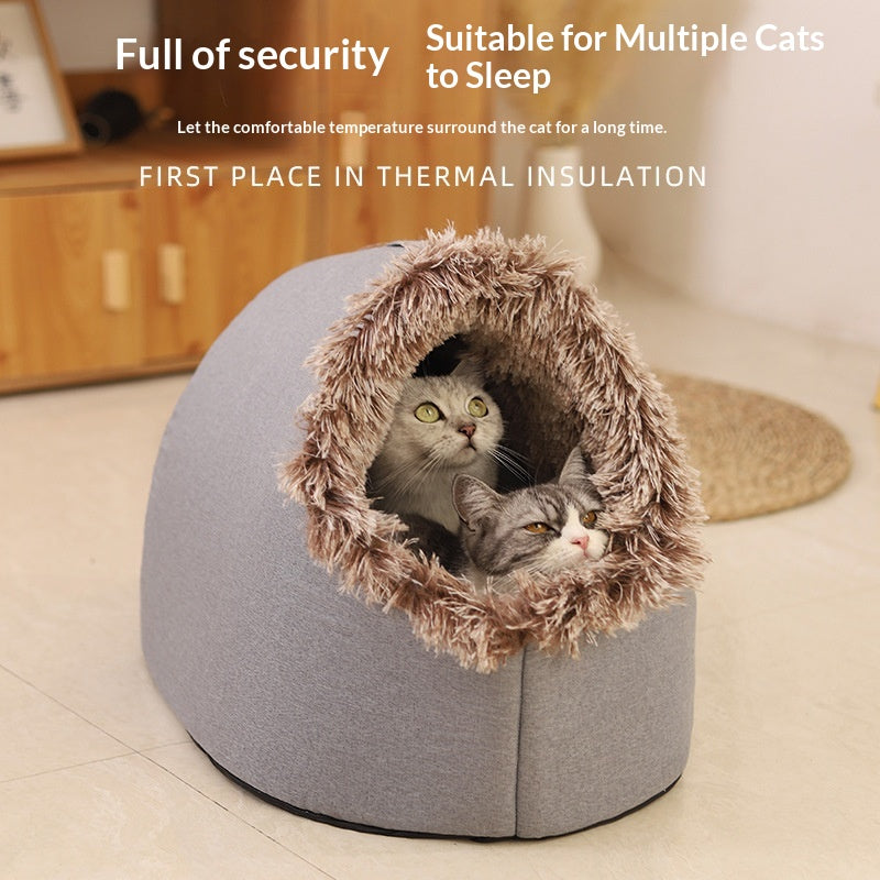 Enclosed Pet Bed, Portable For Small Dogs, Cats