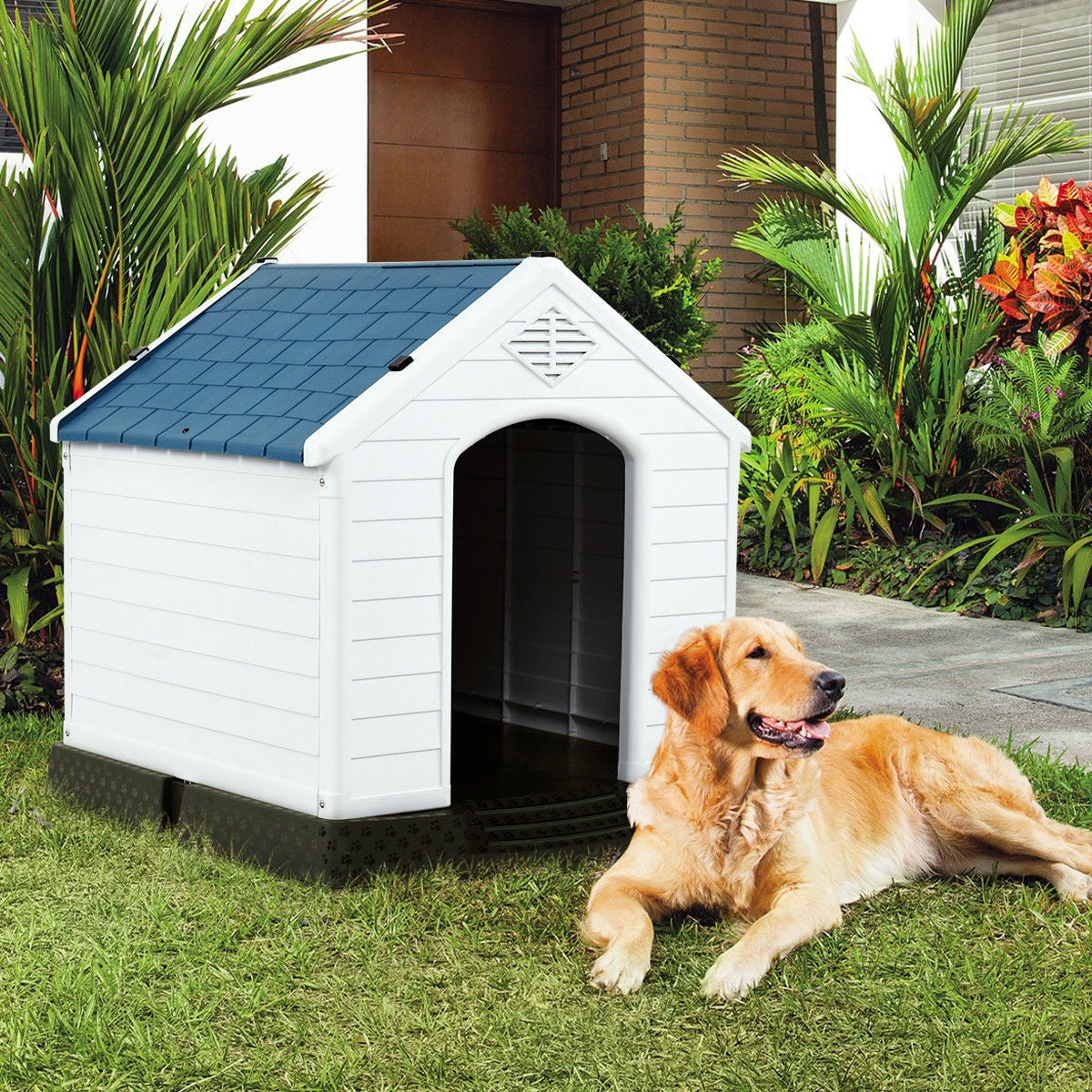Indoor/Outdoor Waterproof Plastic Dog House