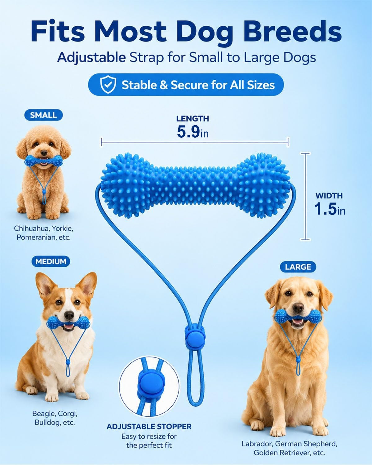 Dual-Action Dental Prop, Bite And Cleaning Toy For Dogs
