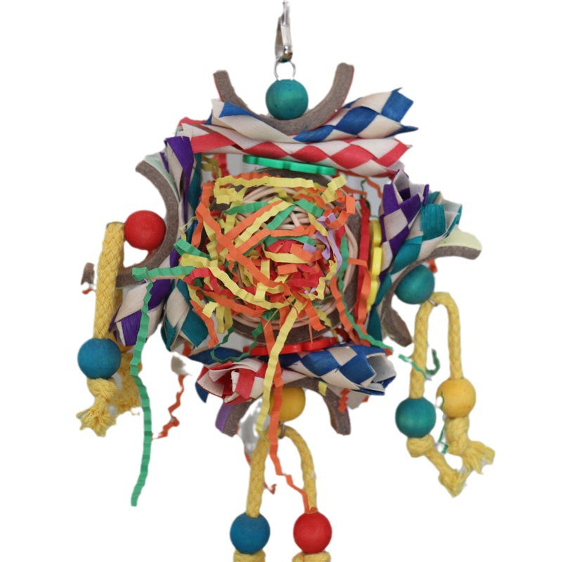 Colorful Vine Ball, Paper Tube, Bird Cage Parrot Toys