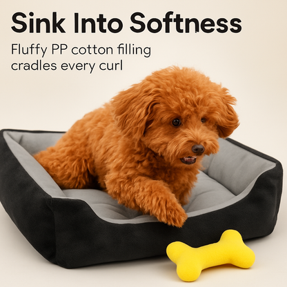Dog Bed with Soft Fleece Cushion - Cozy & Secure Rest