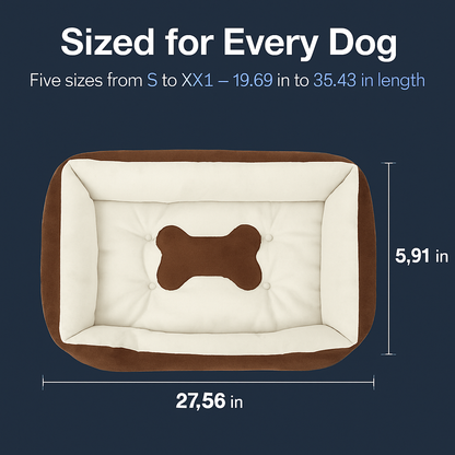 Dog Bed with Soft Fleece Cushion - Cozy & Secure Rest
