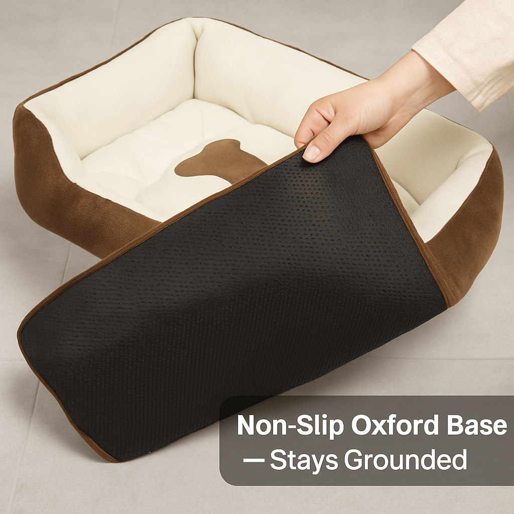 Dog Bed with Soft Fleece Cushion - Cozy & Secure Rest