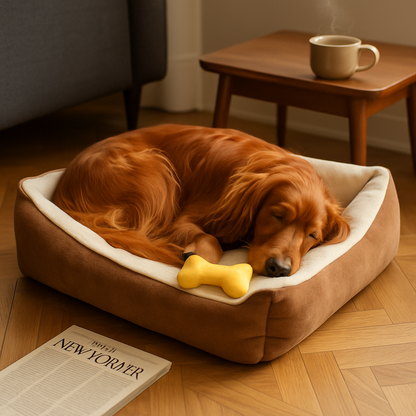 Dog Bed with Soft Fleece Cushion - Cozy & Secure Rest