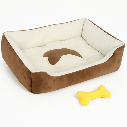 Dog Bed with Soft Fleece Cushion - Cozy & Secure Rest
