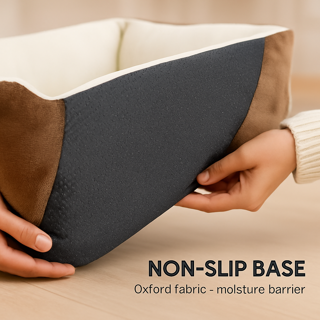 Dog Bed with Soft Fleece Cushion - Cozy & Secure Rest