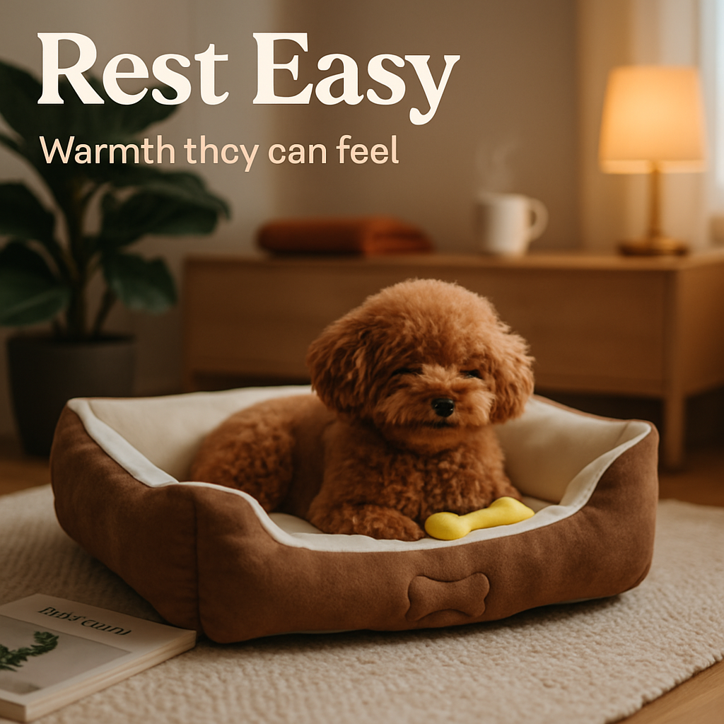 Dog Bed with Soft Fleece Cushion - Cozy & Secure Rest