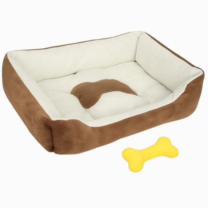Dog Bed with Soft Fleece Cushion - Cozy & Secure Rest