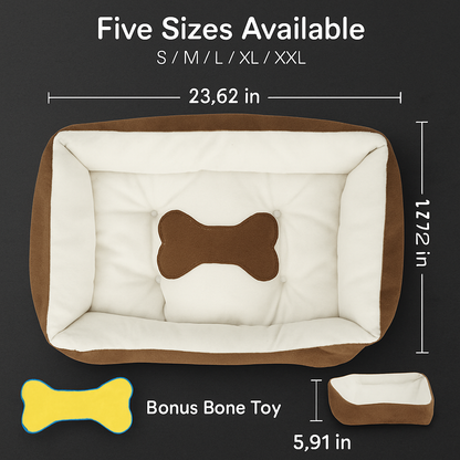 Dog Bed with Soft Fleece Cushion - Cozy & Secure Rest