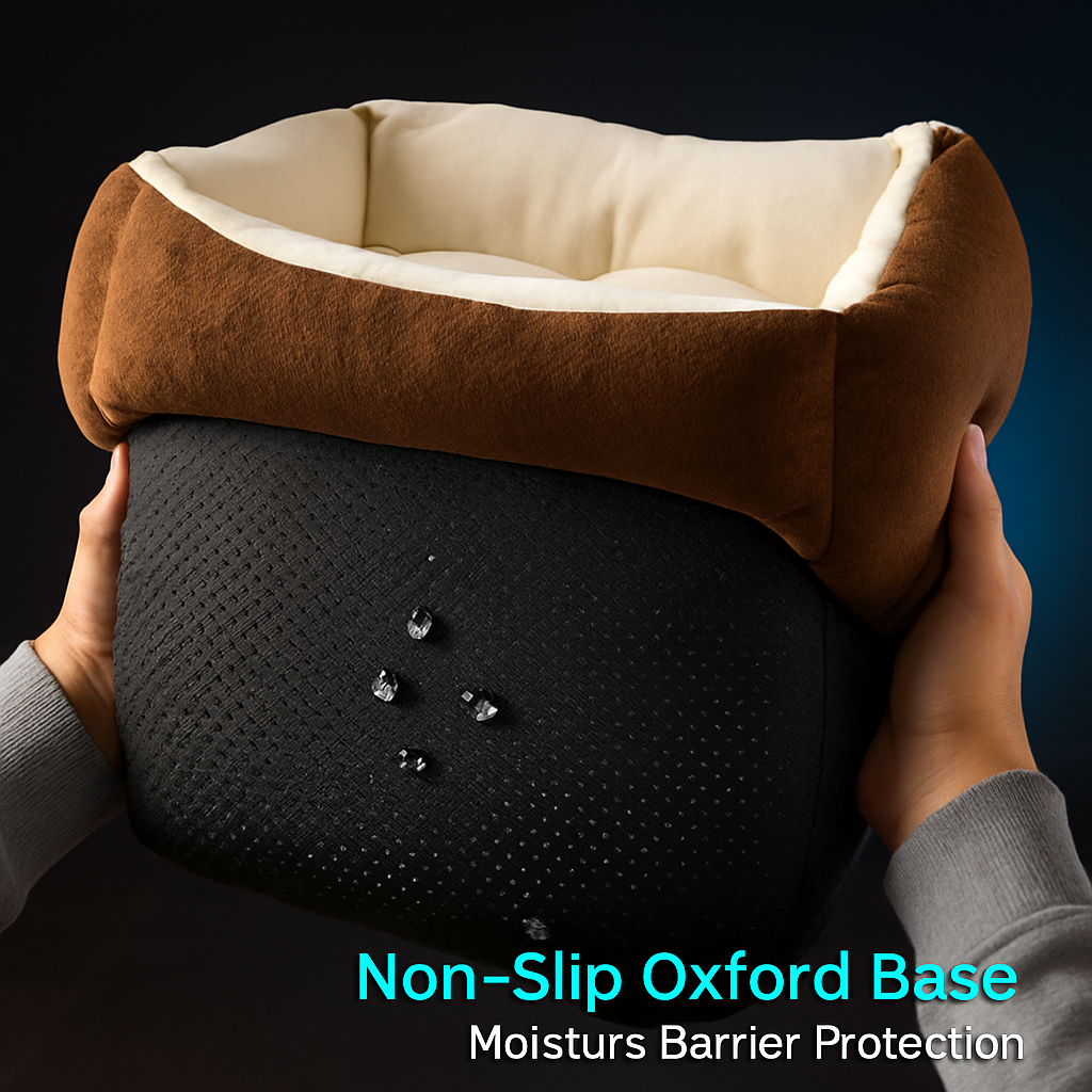 Dog Bed with Soft Fleece Cushion - Cozy & Secure Rest