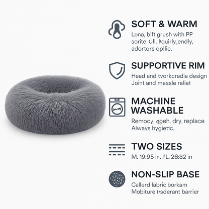 Pet Dog Bed: Warm Plush Nest for Dogs & Cats