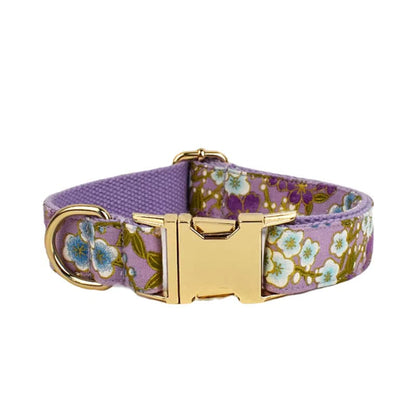 Lilac Meadow Floral Harness Set for Dogs
