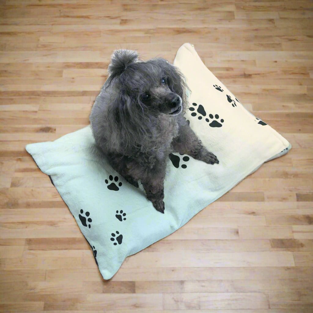 Cozy, Pastel Paw Print Pet Bed, Dogs & Cats