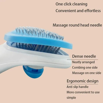 Pet Hair Removal Brush | Slicker Grooming Comb for Dogs and Cats